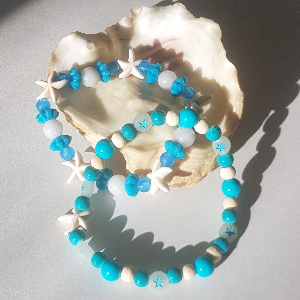 🌊🌟 Luminous Sea Star Bracelet Set